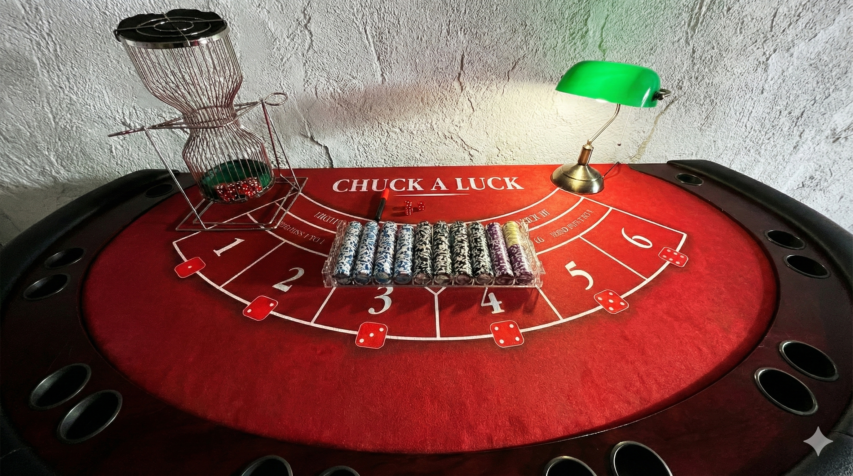 Table de jeu de dés Chuck a Luck