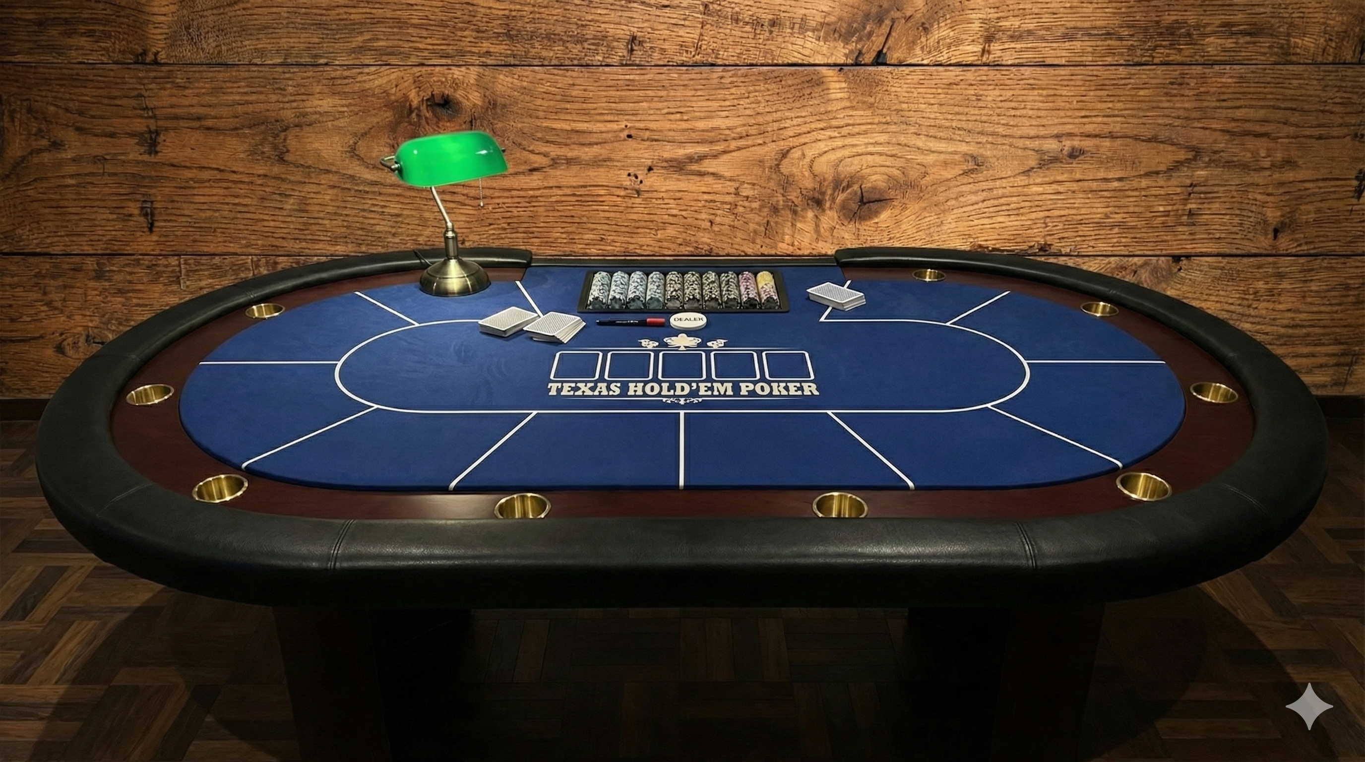 Table de poker tapis vert